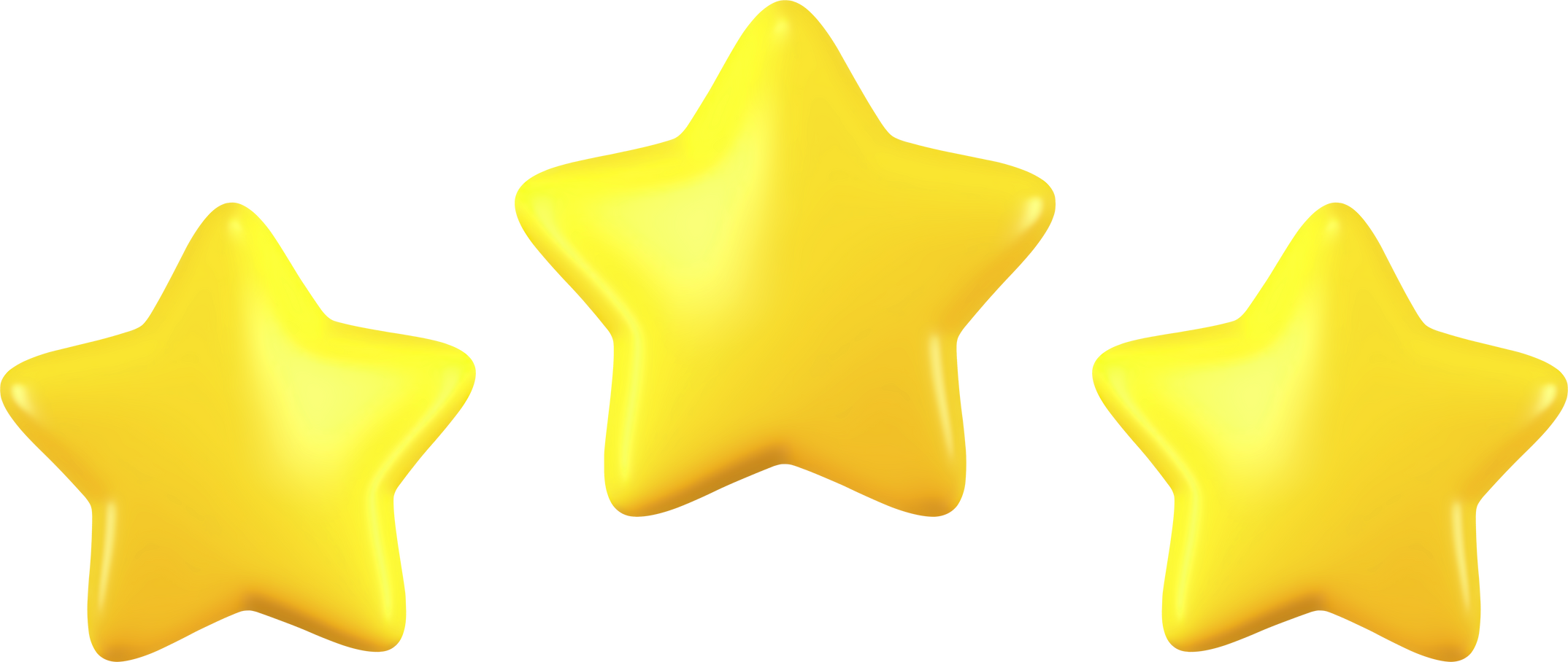 3 Star Rating 3D Icon